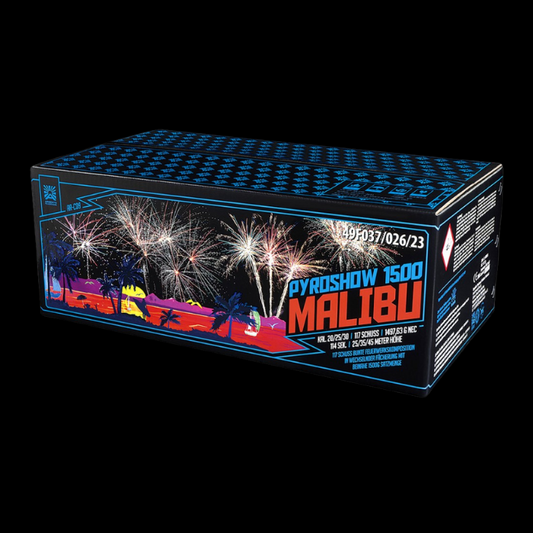 Pyroshow 1500-A Malibu "Argento" 117 Schuss Verbund