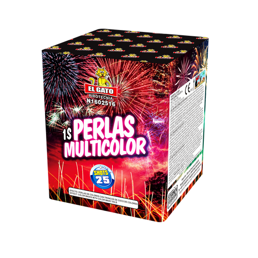 Perlas Multi Color 1sec "El Gato" 25 Schuss Batterie