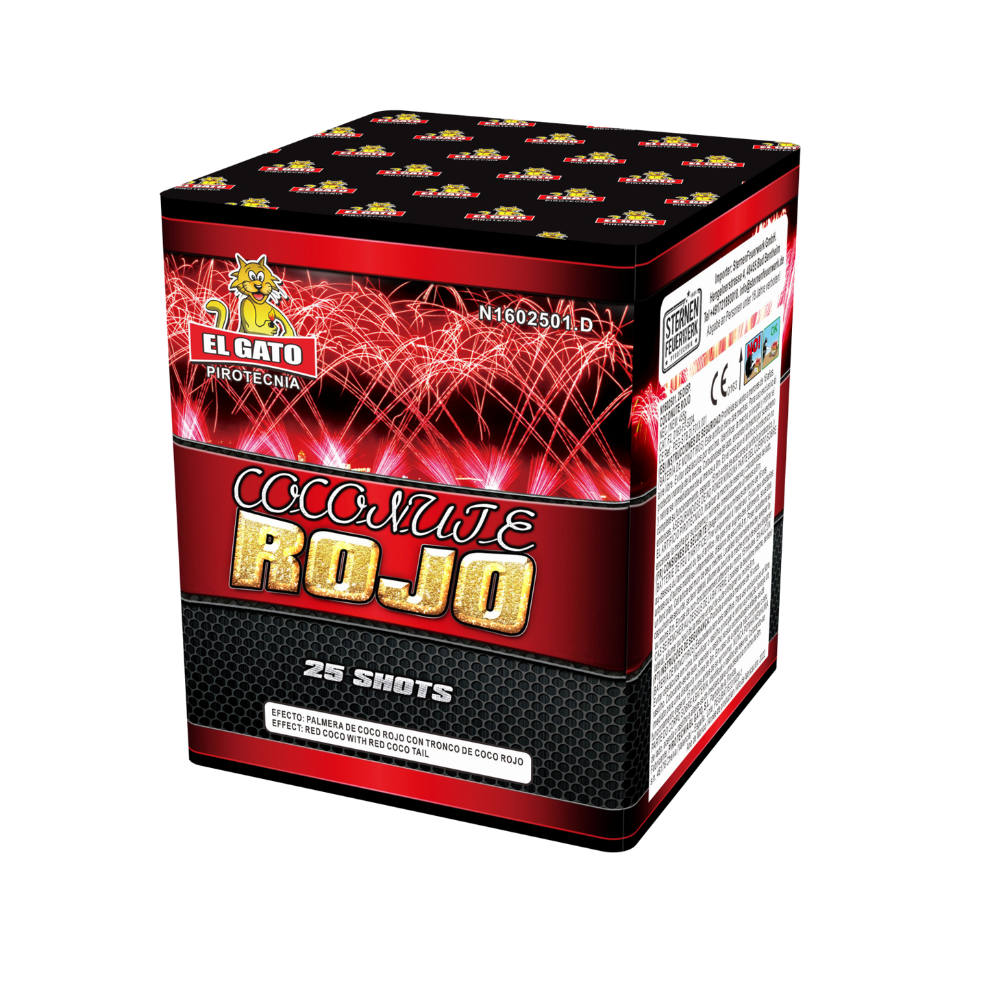 Coconut Rojo "El Gato" 25 Schuss Batterie
