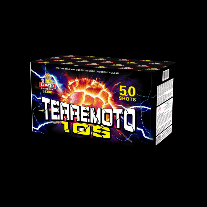 Terremoto 10 sec "El Gato" 50 Schuss Batterie