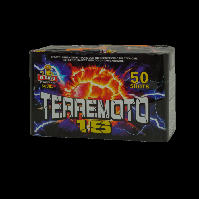 Terremoto 1 sec "El Gato" 50 Schuss Batterie